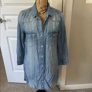 H&M Light Blue Denim Shirt Dress